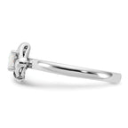 Sterling Silver Stackable Expressions Created Opal Ring