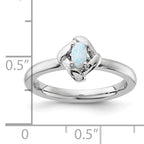 Sterling Silver Stackable Expressions Created Opal Ring