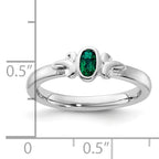 Sterling Silver Stackable Expressions Created Emerald Ring