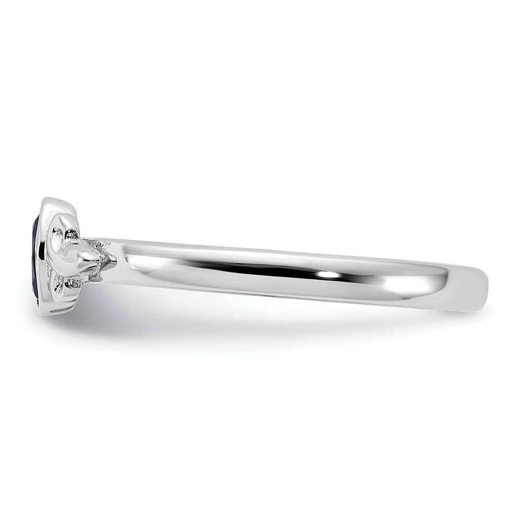 Sterling Silver Stackable Expressions Created Sapphire Ring