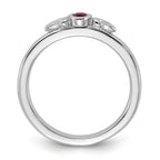 Sterling Silver Stackable Expressions Created Ruby Ring