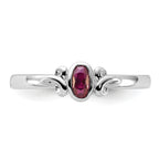 Sterling Silver Stackable Expressions Created Ruby Ring