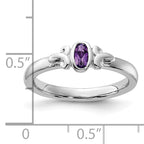 Sterling Silver Stackable Expressions Amethyst Ring