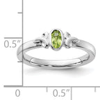 Sterling Silver Stackable Expressions Peridot Ring