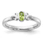 Sterling Silver Stackable Expressions Peridot Ring