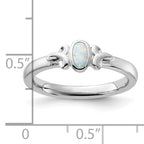Sterling Silver Stackable Expressions Created Opal Ring
