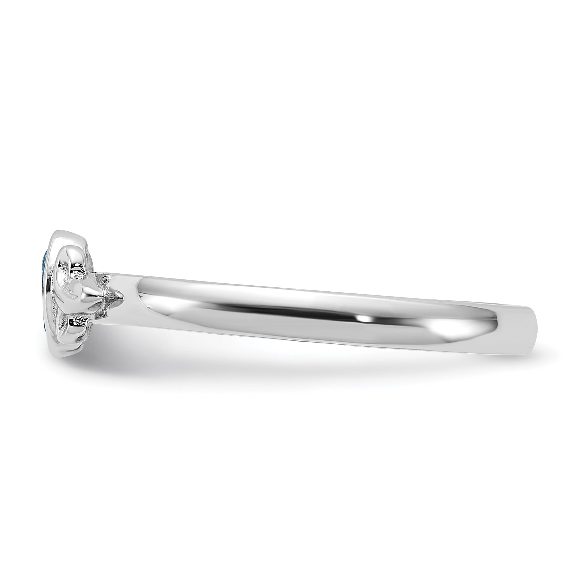 Sterling Silver Stackable Expressions Blue Topaz Ring