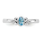 Sterling Silver Stackable Expressions Blue Topaz Ring