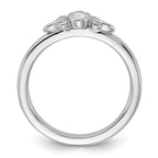 Sterling Silver Stackable Expressions Created White Sapphire Ring