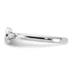 Sterling Silver Stackable Expressions Created White Sapphire Ring
