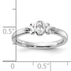Sterling Silver Stackable Expressions Created White Sapphire Ring
