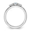Sterling Silver Stackable Expressions Aquamarine Ring