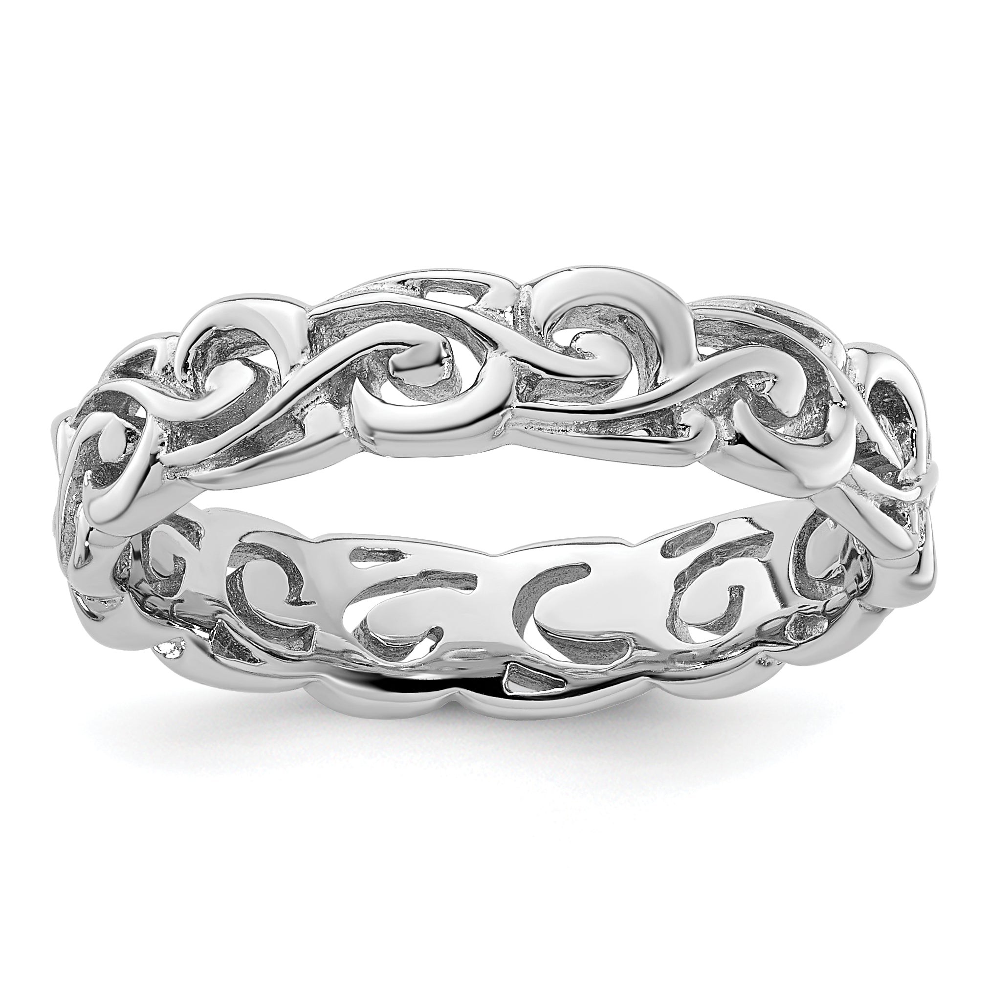 Sterling Silver Stackable Expressions Polished Ring Main image