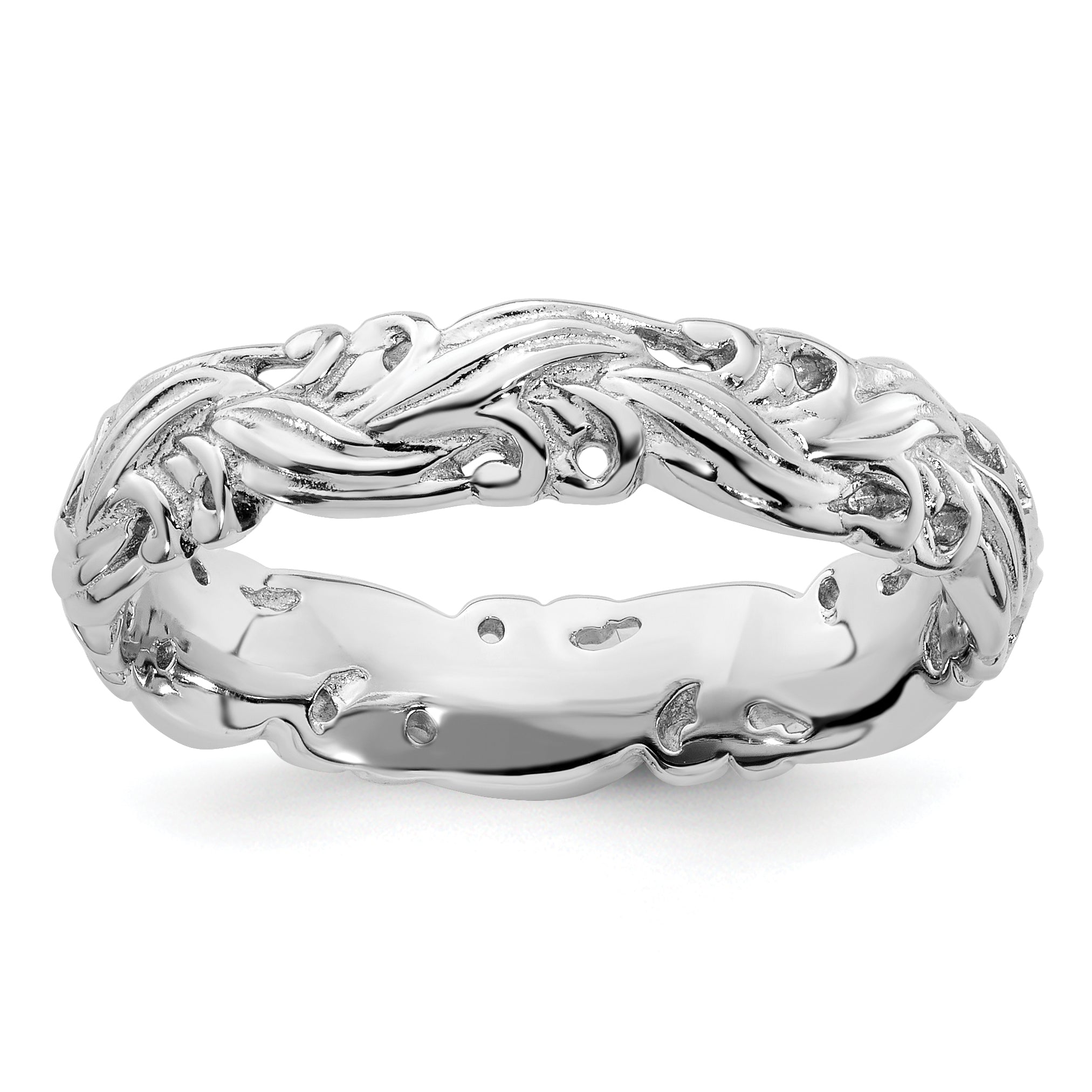 Sterling Silver Stackable Expressions Polished Ring Main image