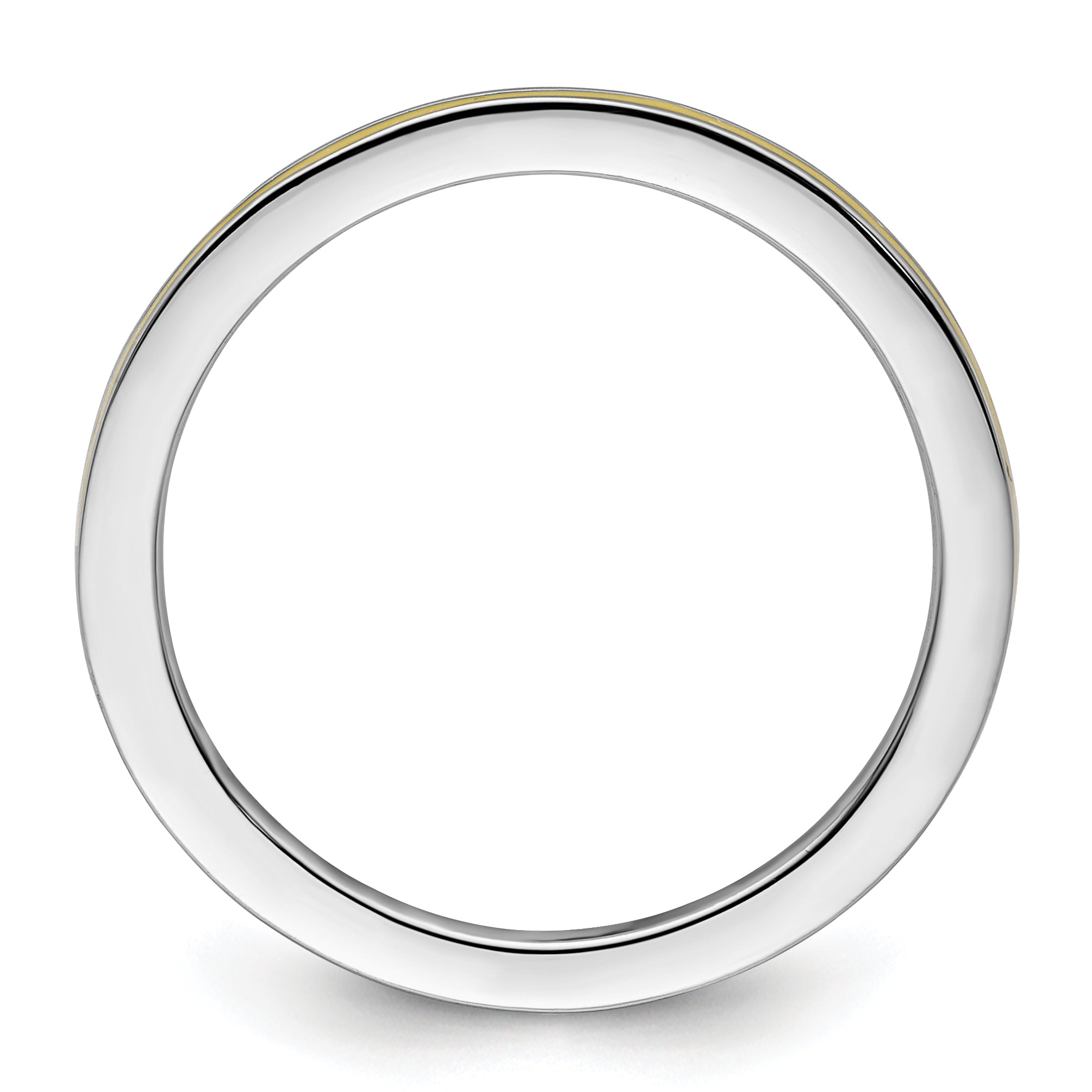 Sterling Silver Stackable Expressions Yellow Enameled 1.5mm Ring Secondary image