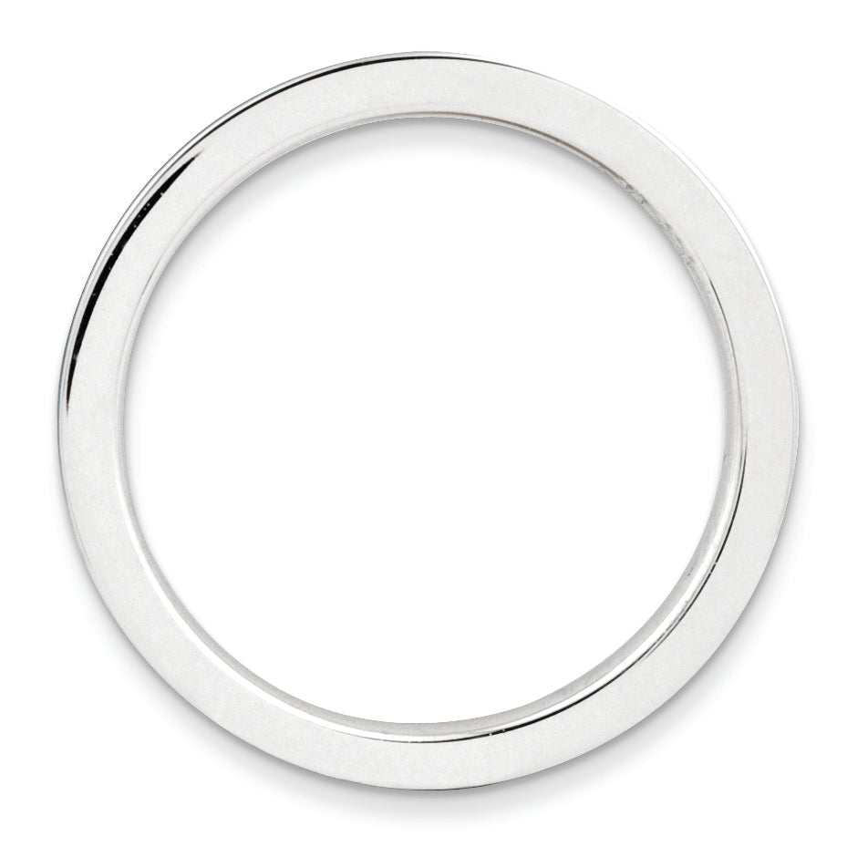 Sterling Silver Stackable Expressions Brown Enameled 1.5mm Ring