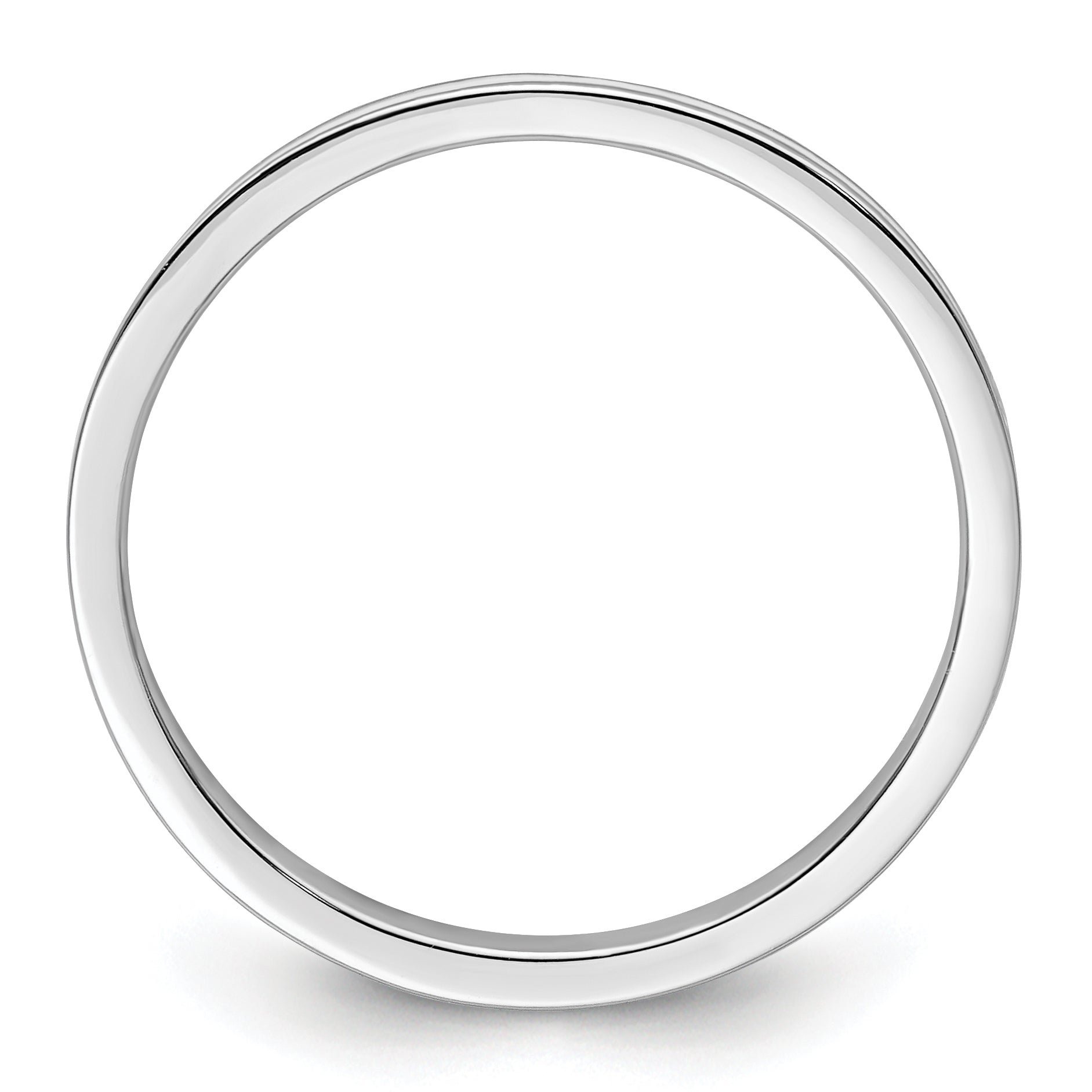 Sterling Silver Stackable Expressions White Enameled 1.5mm Ring Secondary image