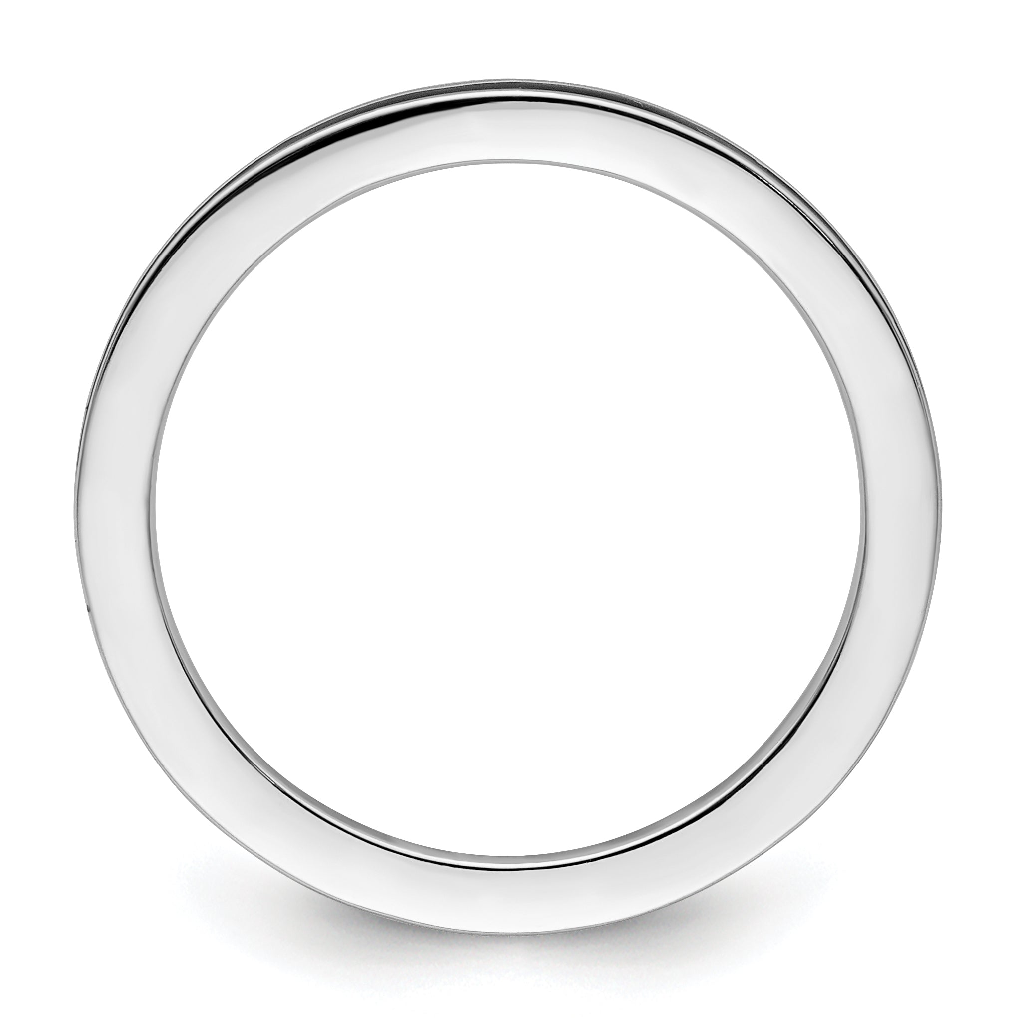 Sterling Silver Stackable Expressions Black Enameled 1.5mm Ring Secondary image
