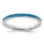 Sterling Silver Stackable Expressions Blue Enameled 2.25mm Ring