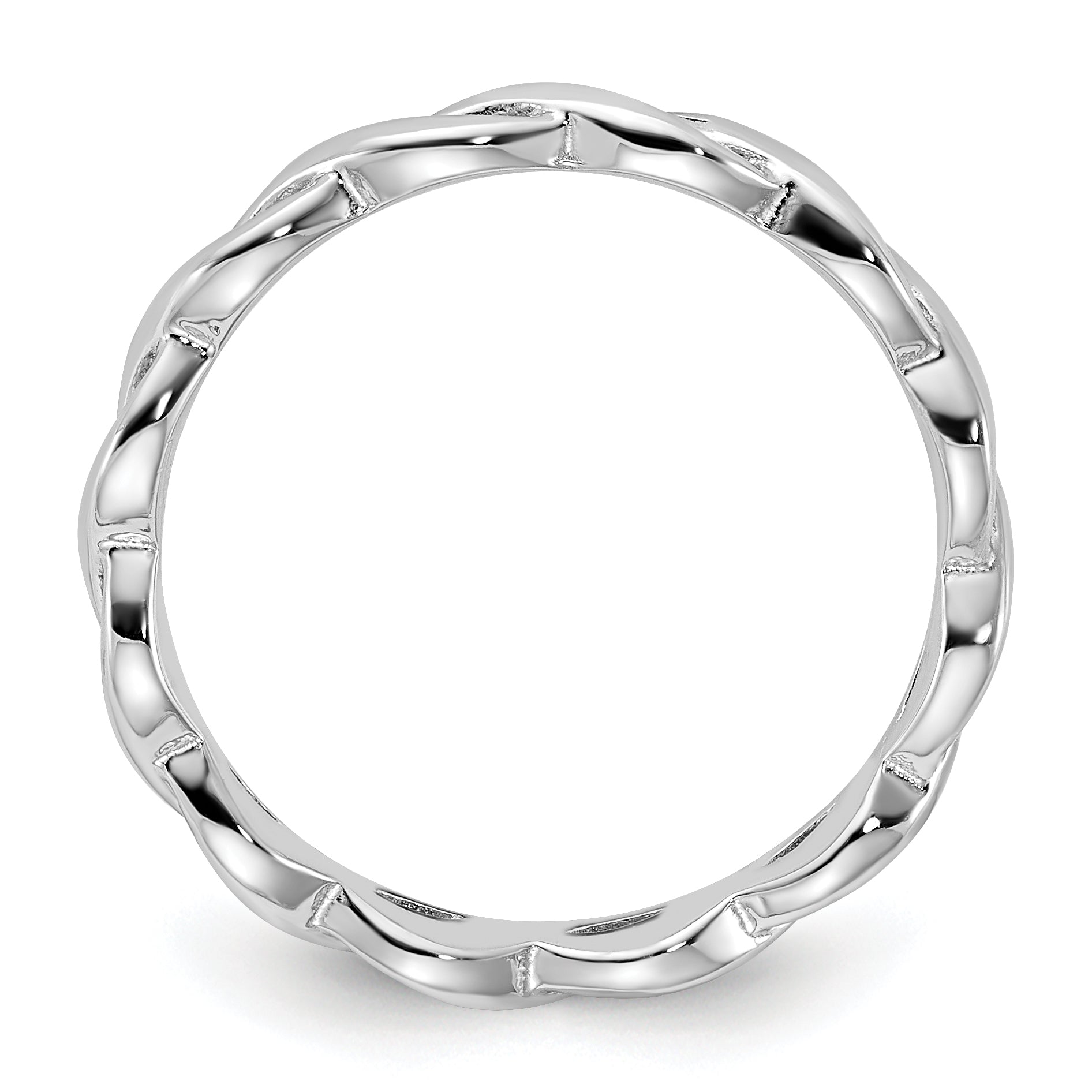 Sterling Silver Stackable Expressions Carved Band Ring