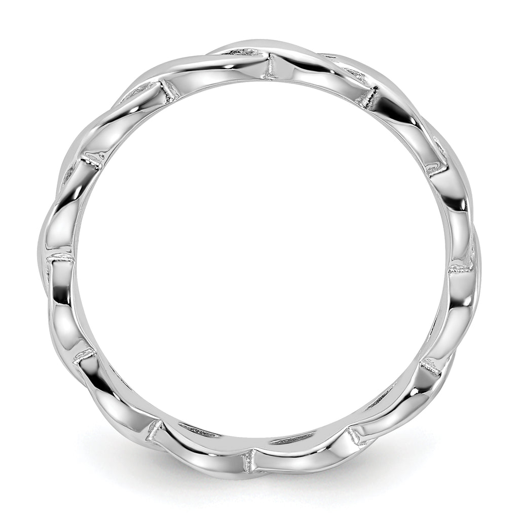 Sterling Silver Stackable Expressions Carved Band Ring