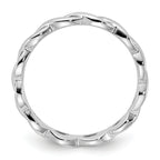 Sterling Silver Stackable Expressions Carved Band Ring