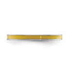 Sterling Silver Stackable Expressions Yellow Enameled 2.25mm Ring