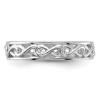 Sterling Silver Stackable Expressions Carved Band Ring