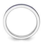 Sterling Silver Stackable Expressions Purple Enameled 2.25mm Ring