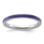 Sterling Silver Stackable Expressions Purple Enameled 2.25mm Ring