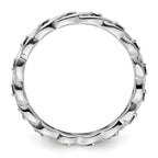 Sterling Silver Stackable Expressions Garnet Ring