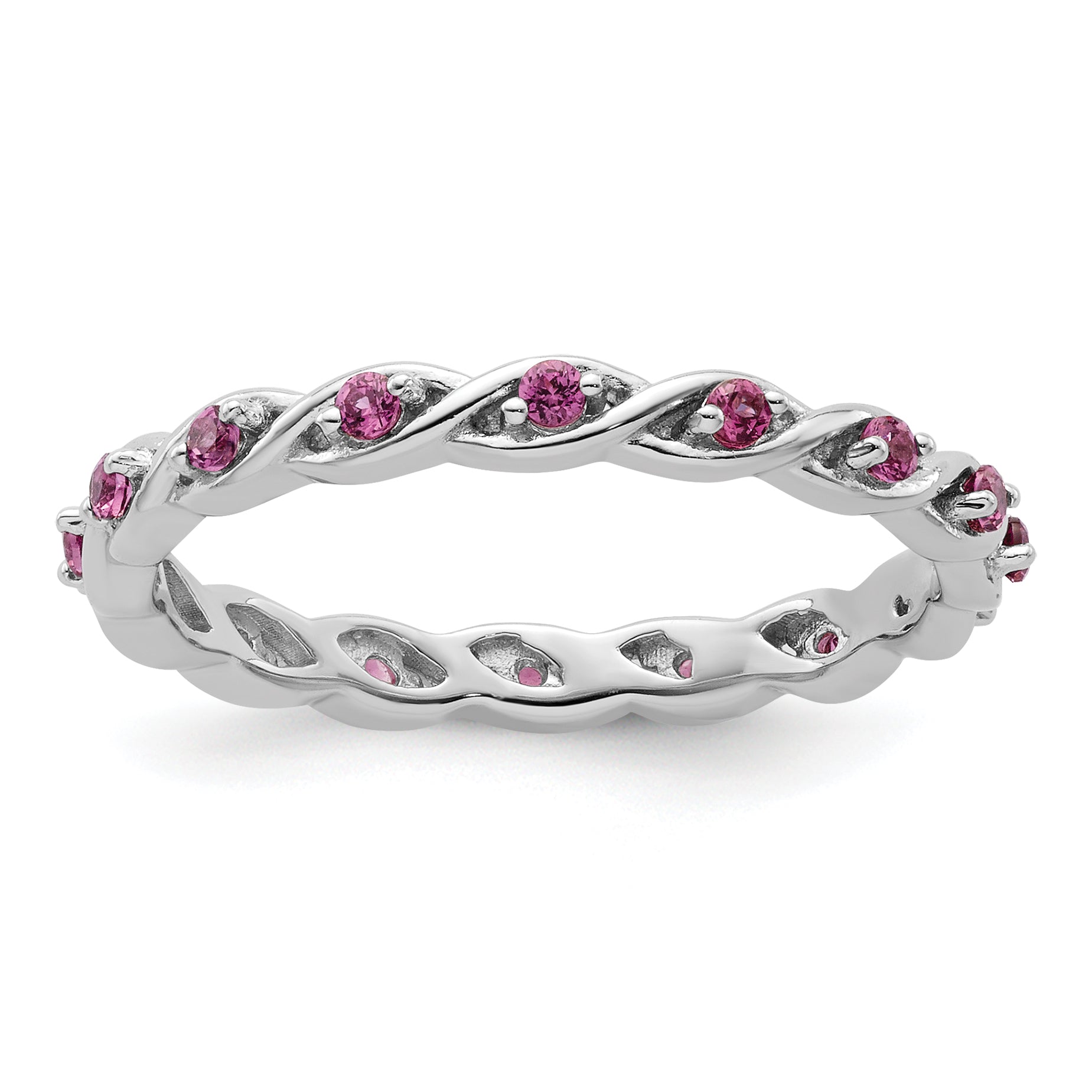 Sterling Silver Stackable Expressions Rhodolite Garnet Ring Main image