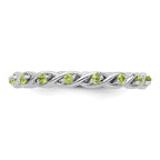 Sterling Silver Stackable Expressions Peridot Ring