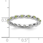 Sterling Silver Stackable Expressions Peridot Ring