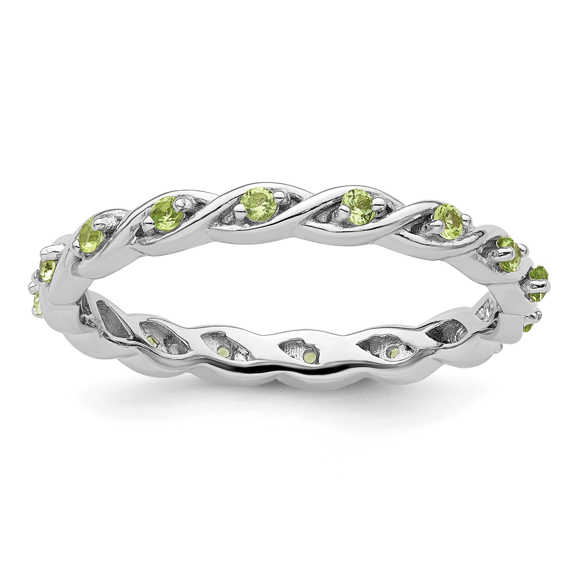 Sterling Silver Stackable Expressions Peridot Ring Main image