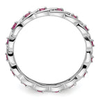 Sterling Silver Stackable Expressions Created Pink Sapphire Ring