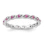 Sterling Silver Stackable Expressions Created Pink Sapphire Ring