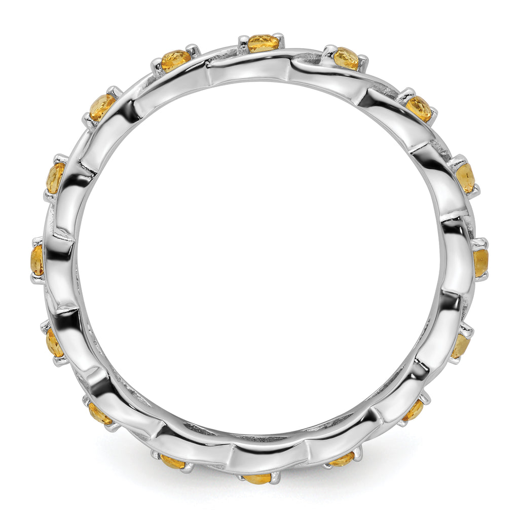 Sterling Silver Stackable Expressions Citrine Ring