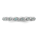 Sterling Silver Stackable Expressions Blue Topaz Ring
