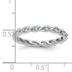 Sterling Silver Stackable Expressions Blue Topaz Ring