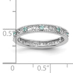 Sterling Silver Stackable Expressions Aquamarine Ring