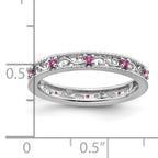 Sterling Silver Stackable Expressions Created Pink Sapphire Ring