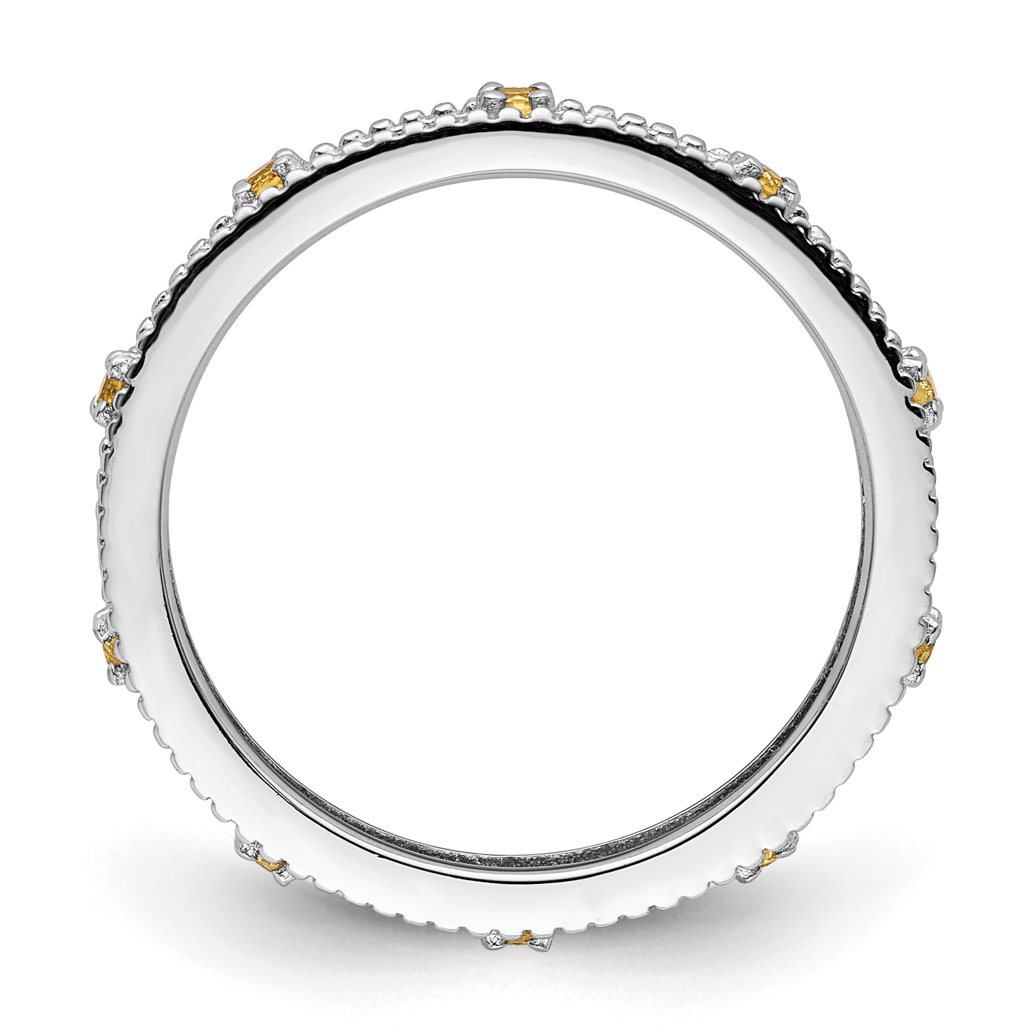 Sterling Silver Stackable Expressions Citrine Ring Secondary image