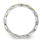 Sterling Silver Stackable Expressions Yellow Enamel Ring