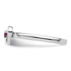 Sterling Silver Stackable Expressions Rhodolite Garnet Heart Ring