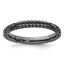 Sterling Silver Stackable Expressions Ruthenium-plated Patterned Ring