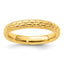 Sterling Silver Stackable Expressions Gold-plated Patterned Ring
