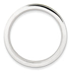 Sterling Silver Stackable Expressions Brown Enameled 3.25mm Ring