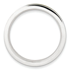 Sterling Silver Stackable Expressions Brown Enameled 3.25mm Ring