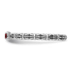 Sterling Silver Stackable Expressions Created Ruby Single Stone Ring